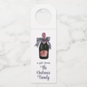 ウォーターフランスのカラーのシャンパストライプのン ボトルネックタグ (正面)