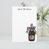 ウォーターフランスのカラーシャンパストライプのン サンキューカード (スタンド正面)