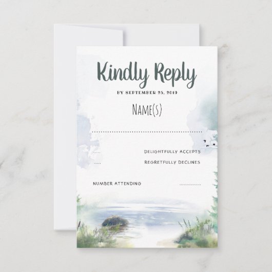 ウォーターフロントサマーウェディングRSVP 出欠カード (正面)