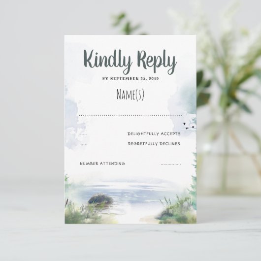 ウォーターフロントサマーウェディングRSVP 出欠カード (スタンド正面)