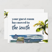 ウォーターフロントパームツリーゲストルーム新しいアドレスを移動 案内ポストカード (正面/裏面)