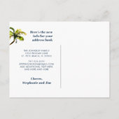 ウォーターフロントパームツリーゲストルーム新しいアドレスを移動 案内ポストカード (裏面)