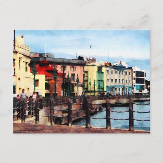 ウォーターフロントブリッジタウンバルバドス ポストカード (正面)