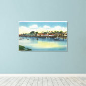 ウォーターフロント沿いのビュー キャンバスプリント (インサイチュ (ウッドフロア))