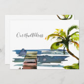 ウォーターフロント波止場パームツリーニューアドレス 案内状 (正面/裏面)