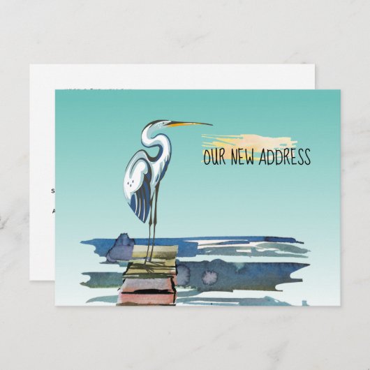 ウォーターフロント素晴らし波止場ブルーヘロンアクアニューアドレス 案内ポストカード (正面/裏面)