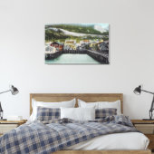 ウォーターフロント&タウンダグラスのビュー, AK キャンバスプリント (インサイチュ (寝室))