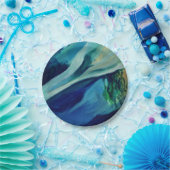 ウォーターブルーカスタム紙プレート7イン ペーパープレート (パーティー)