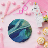 ウォーターブルーカスタム紙プレート7イン ペーパープレート (パーティー)