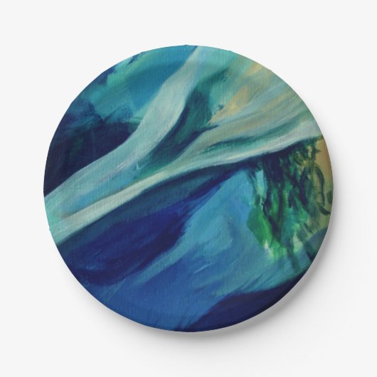 ウォーターブルーカスタム紙プレート7イン ペーパープレート (正面)