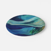 ウォーターブルーカスタム紙プレート7イン ペーパープレート (アングル)