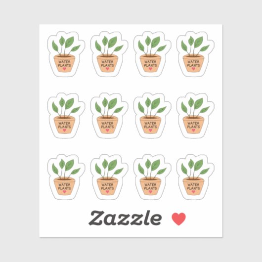ウォータープラントリマインダーミニプラントポット舞城プランナー シール (シート)