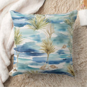 ウォータープラント葉ズ&フィッシュアクアレルデコール クッション (ブランケット)