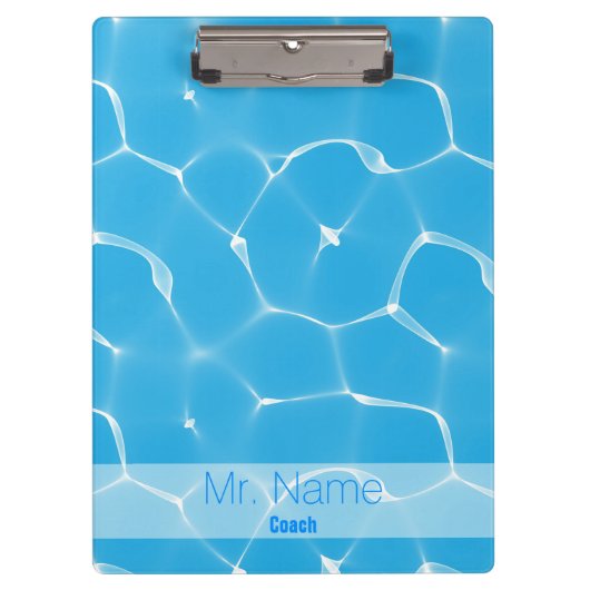 ウォータープールコーチ名前をカスタムするクリップボード クリップボード (正面)