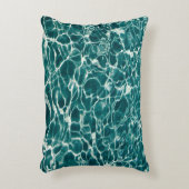 ウォータープール海ブルーグリーン アクセントクッション (正面(垂直))
