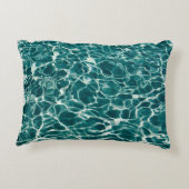 ウォータープール海ブルーグリーン アクセントクッション (裏面)