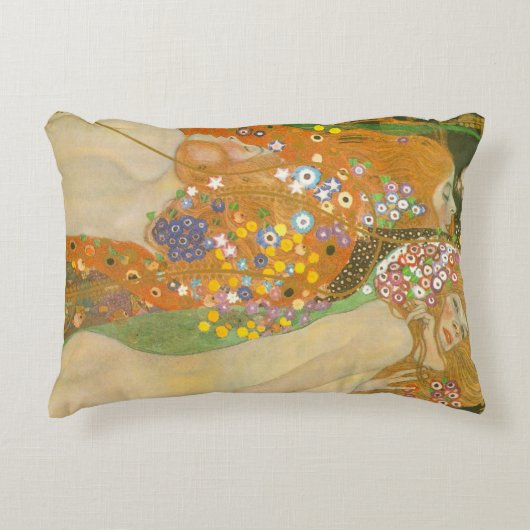 ウォーターヘビIIバイグスタフクリムト、アールヌーボー アクセントクッション (正面)