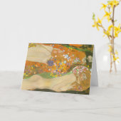 ウォーターヘビIIバイグスタフクリムト、アールヌーボー カード (黄色い花)