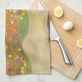 ウォーターヘビIIバイグスタフクリムト、アールヌーボー キッチンタオル (四つ折り)
