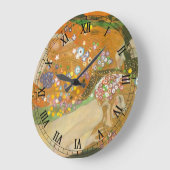 ウォーターヘビIIバイグスタフクリムト、アールヌーボー ラージ壁時計 (傾斜)