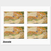 ウォーターヘビIIバイグスタフクリムト、アールヌーボー 長方形シール (シート)