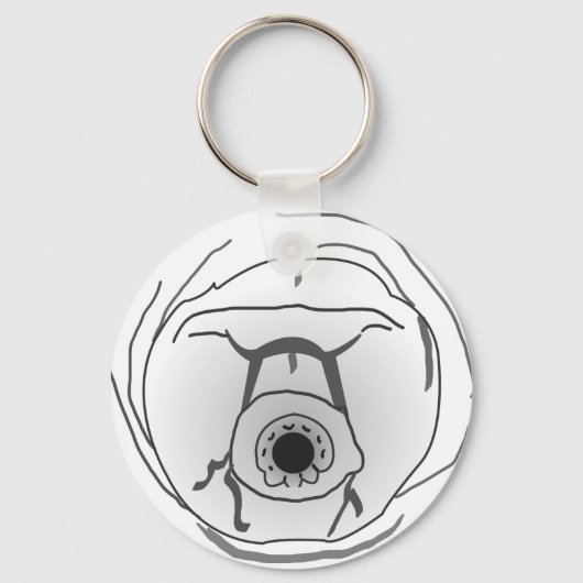 ウォーターベアータルディグレード顔 キーホルダー (正面)