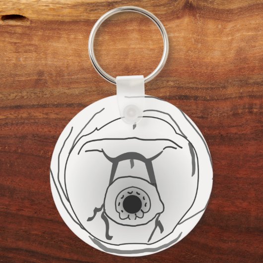 ウォーターベアータルディグレード顔 キーホルダー (正面)