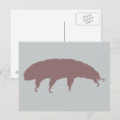 ウォーターベアTardigradeシルエット可愛い生き物 ポストカード (正面/裏面)