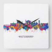 ウォーターベリーコネチカットのスカイライン スクエア壁時計 (正面)
