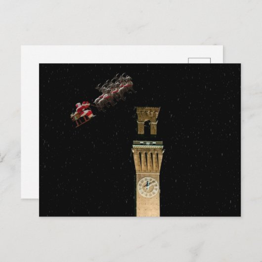 ウォーターベリー共和党とサンタ シーズンポストカード (正面/裏面)