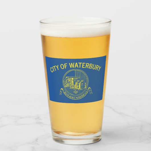 ウォーターベリー市旗（コネチカット） タンブラーグラス (ドリンク正面)