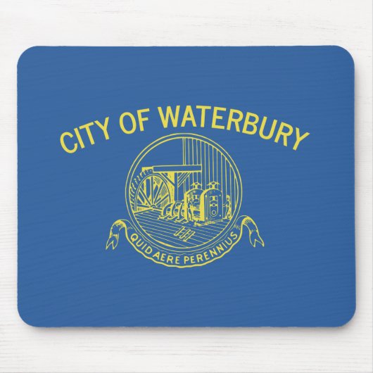 ウォーターベリー市旗(コネチカット) マウスパッド (正面)