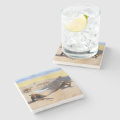 ウォーターホールの戦い(Frederic Remington) ストーンコースター (横)