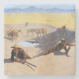 ウォーターホールの戦い(Frederic Remington) ストーンコースター