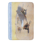 ウォーターホールの戦い(Frederic Remington) バスマット (正面縦)