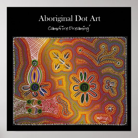 ウォーターホールドレミングドットアート ポスター (正面)