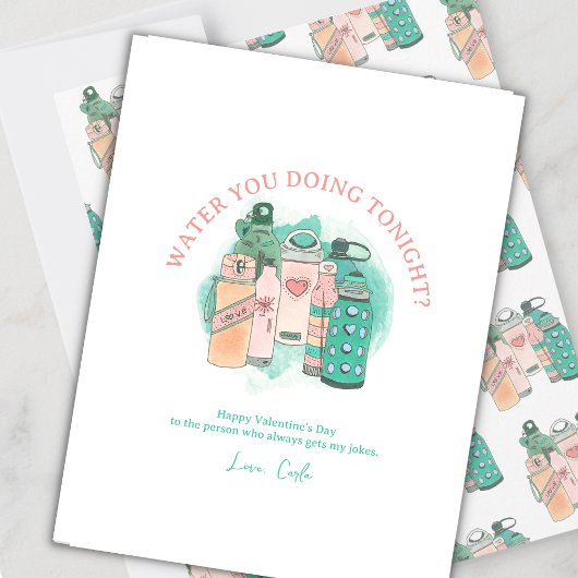 ウォーターボおもしろいトルバレンタインズデイホリデーカード シーズンカード
