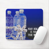 ウォーターボトルとテープメジャーボウ マウスパッド (マウス)