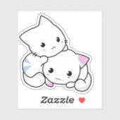 ウォーターボトルまたはラップトップ用かわいい猫ビニールのシール シール (シート)