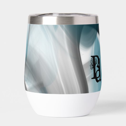 ウォーターボトルトレンド抽象芸術アートブルー海 (背面)