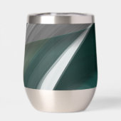 ウォーターボトルトレンド抽象芸術アート白黒グリーン (背面)