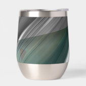 ウォーターボトルトレンド抽象芸術アート白黒グリーン (左面)