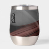 ウォーターボトルトレンド抽象芸術アート白黒パウダー (正面)