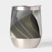 ウォーターボトルトレンド抽象芸術アート白黒金ゴールド (左面)