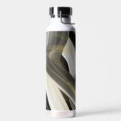 ウォーターボトルトレンド抽象芸術アート白黒金ゴールド ウォーターボトル (左面)