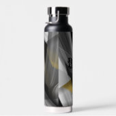 ウォーターボトルトレンド抽象芸術アート白黒金ゴールド ウォーターボトル (右面)