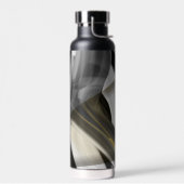 ウォーターボトルトレンド抽象芸術アート白黒金ゴールド ウォーターボトル (左面)