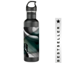 ウォーターボトルトレンド抽象芸術ブラックグリーンエメラルド