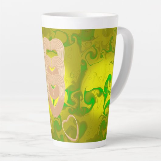 ウォーターボトルハートつながり カフェラテマグ (右アングル)