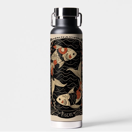 ウォーターボトルピセスシナ〔占星術の〕十二宮図アート ウォーターボトル (正面)